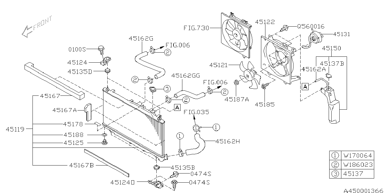 Subaru 45119-AG080 - Радіатор, охолодження двигуна avtolavka.club