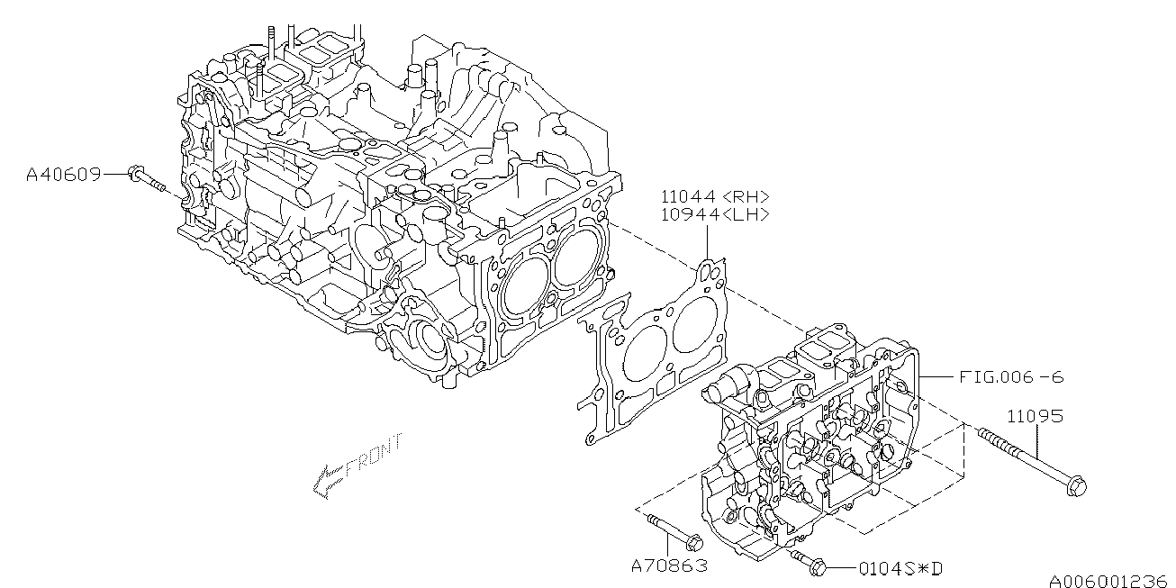 Subaru 10944-AA030 - Прокладка, головка циліндра avtolavka.club