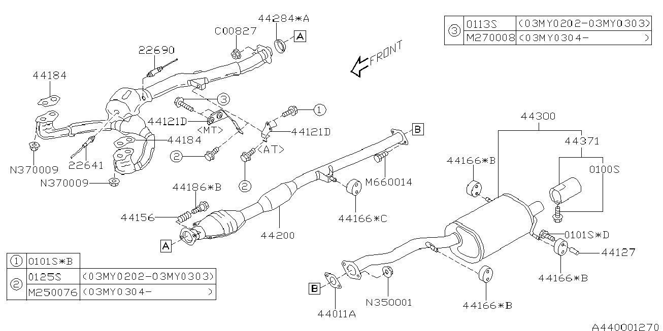 Subaru 44300SA000 - Глушник вихлопних газів кінцевий avtolavka.club