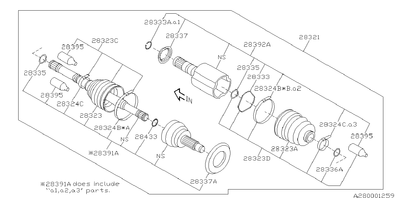 Subaru 28396-AG011 - Пильник, приводний вал avtolavka.club