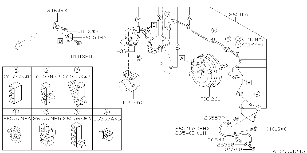 Subaru 26590-AJ060 - Гальмівний шланг avtolavka.club