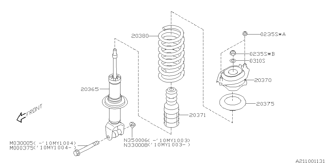 Subaru 20370XA00C - Опора стійки амортизатора, подушка avtolavka.club