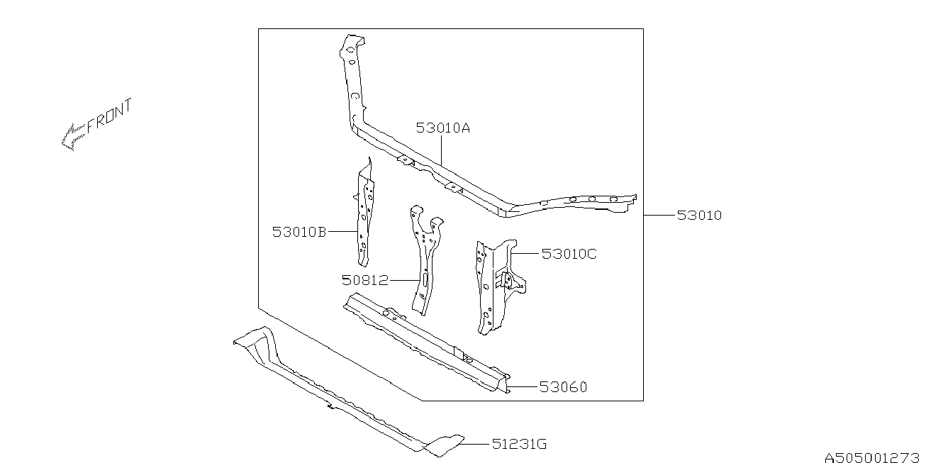 Subaru 53010FG0109P - Облицювання передка avtolavka.club