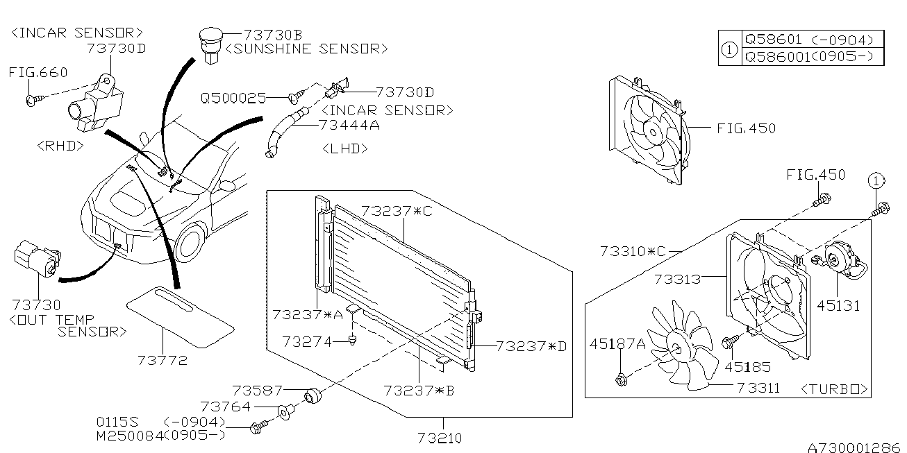 Subaru 73310FG001 - Вентилятор, охолодження двигуна avtolavka.club