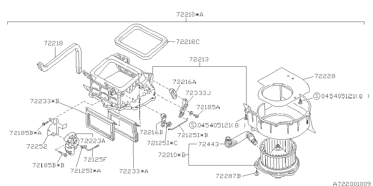 Subaru 72240-FA000 - Вентилятор салону avtolavka.club