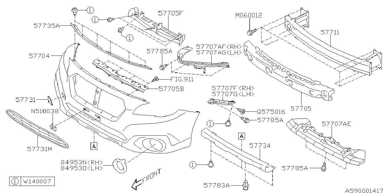 Subaru 57731-AL170 - Заслінка, буксирний гак avtolavka.club