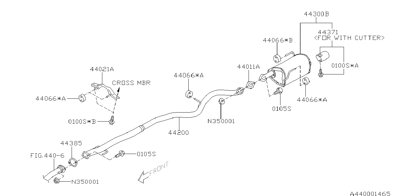 Subaru 44200-AJ200 - Труба вихлопного газу avtolavka.club