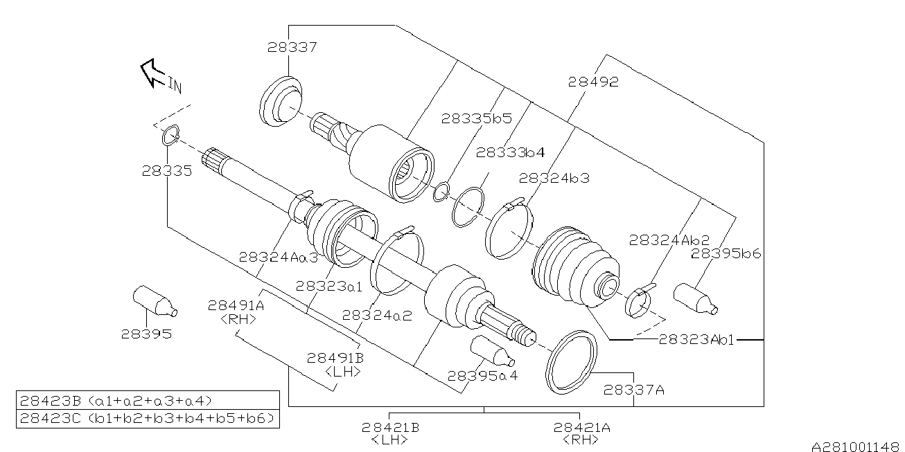 Subaru 28497-AE000 - Пильник, приводний вал avtolavka.club