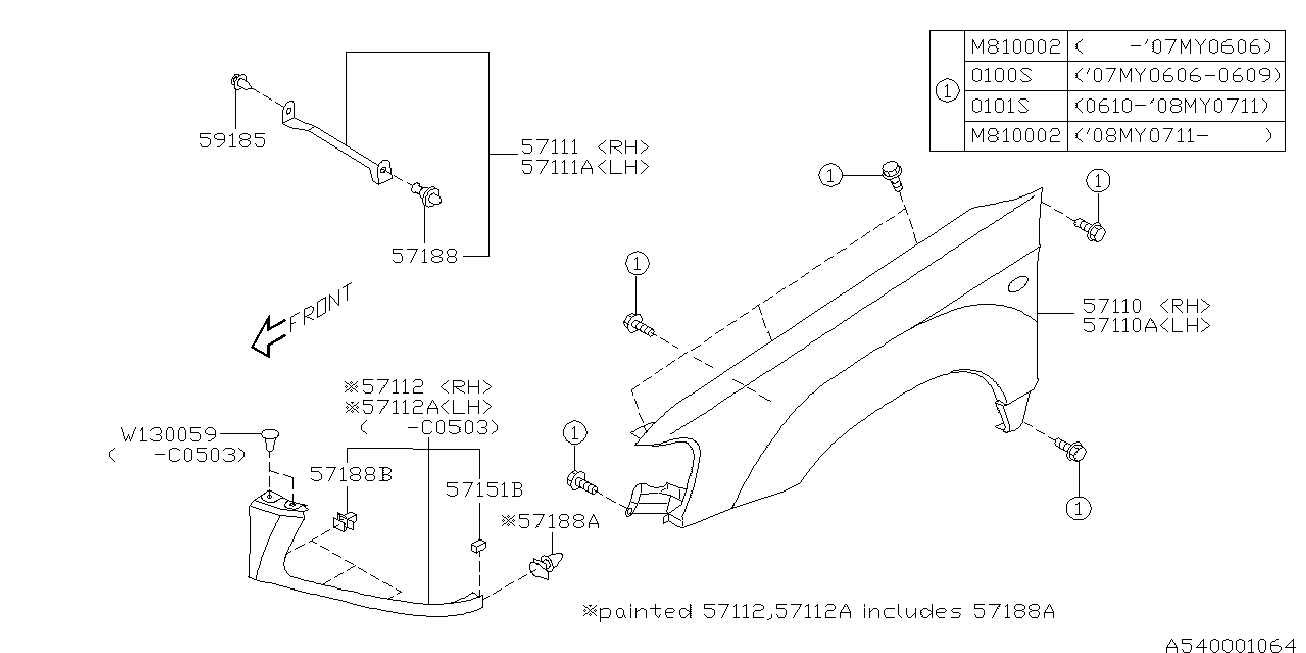 Subaru 57110SA0309P - Крило avtolavka.club