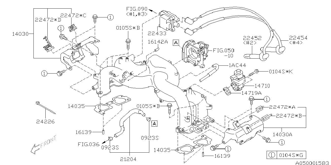 Subaru 22433AA500 - Котушка запалювання avtolavka.club