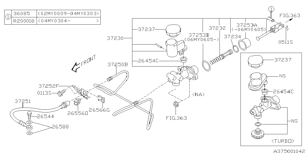 Subaru 37251AC001 - Гальмівний шланг avtolavka.club