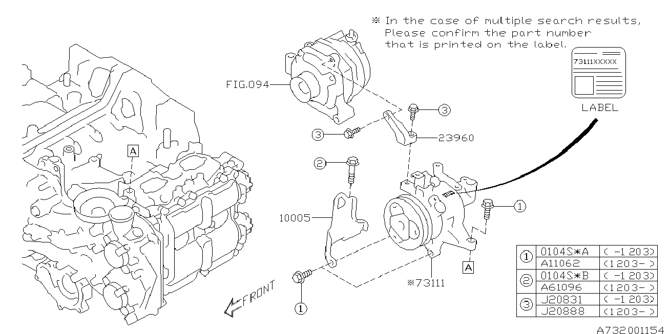 Subaru 73111FJ010 - Компресор, кондиціонер avtolavka.club