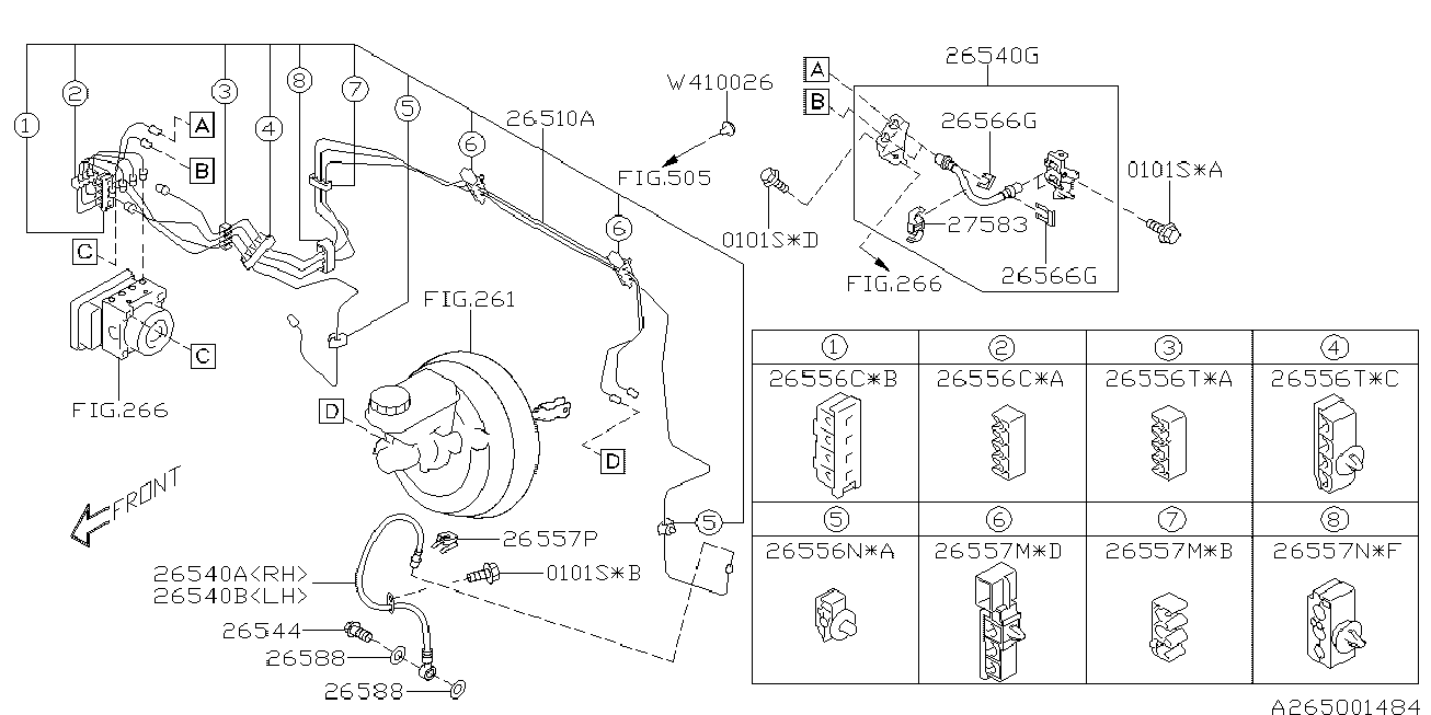 Subaru 26540FG021 - Гальмівний шланг avtolavka.club