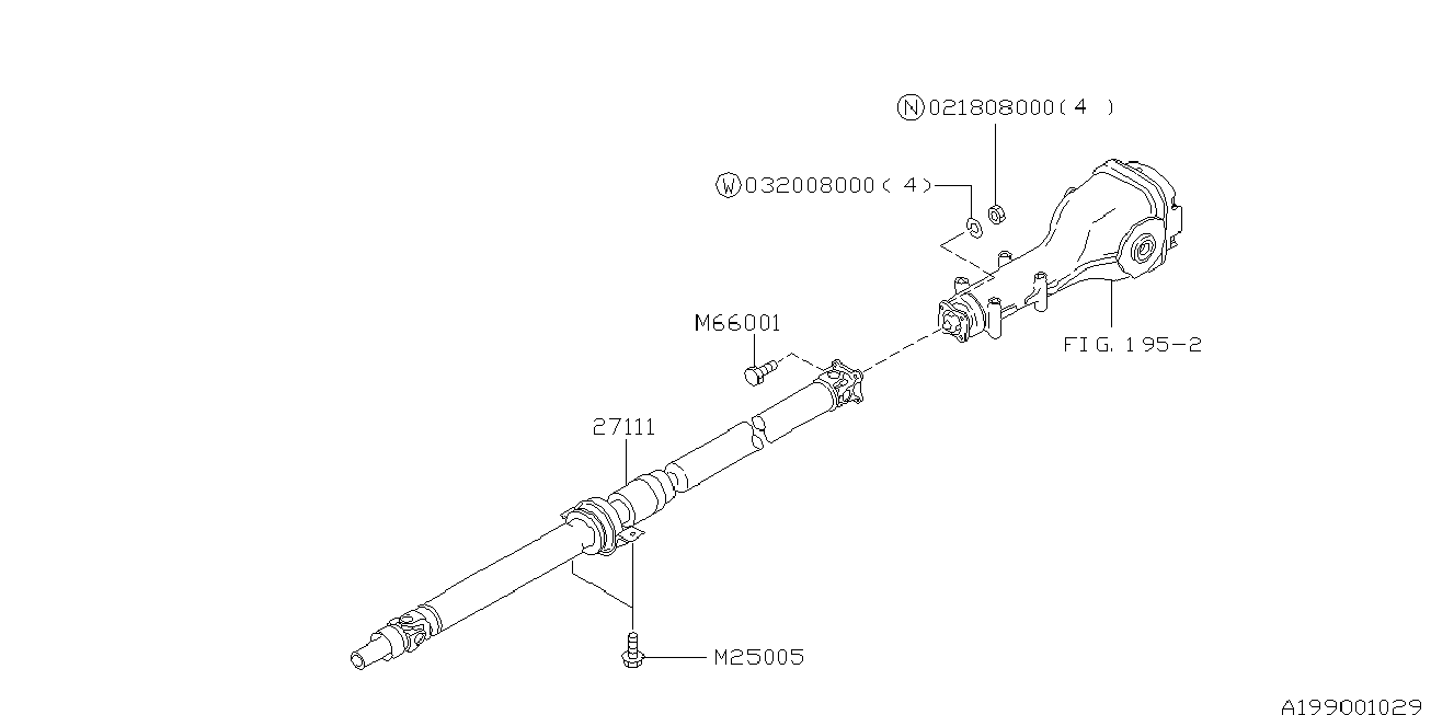 Subaru #27031-FC011 - Підвіска, карданний вал avtolavka.club