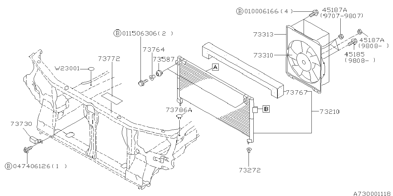 Subaru 73210-FC050 - Конденсатор, кондиціонер avtolavka.club