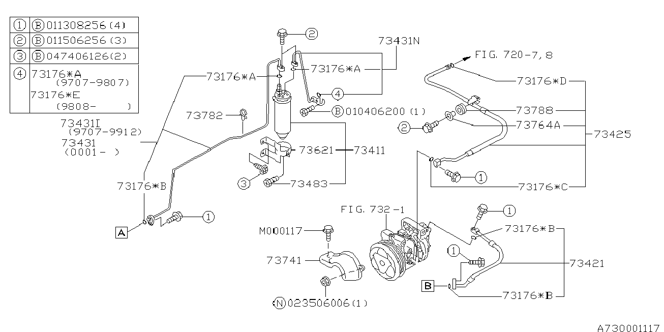 Subaru 73410FC010 - Осушувач, кондиціонер avtolavka.club