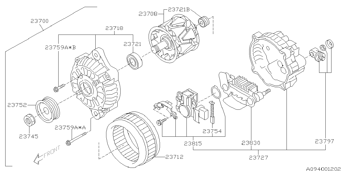 Subaru 23700AA510 - Генератор avtolavka.club