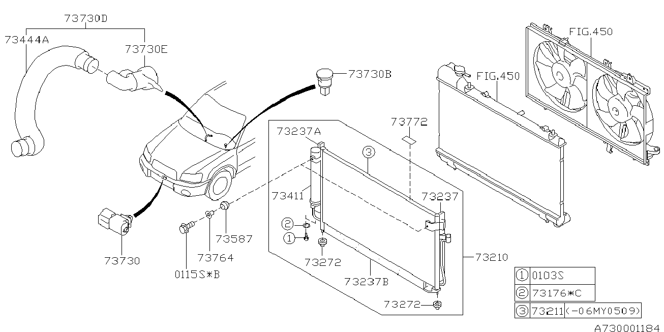 Subaru 73210-SA000 - Конденсатор, кондиціонер avtolavka.club