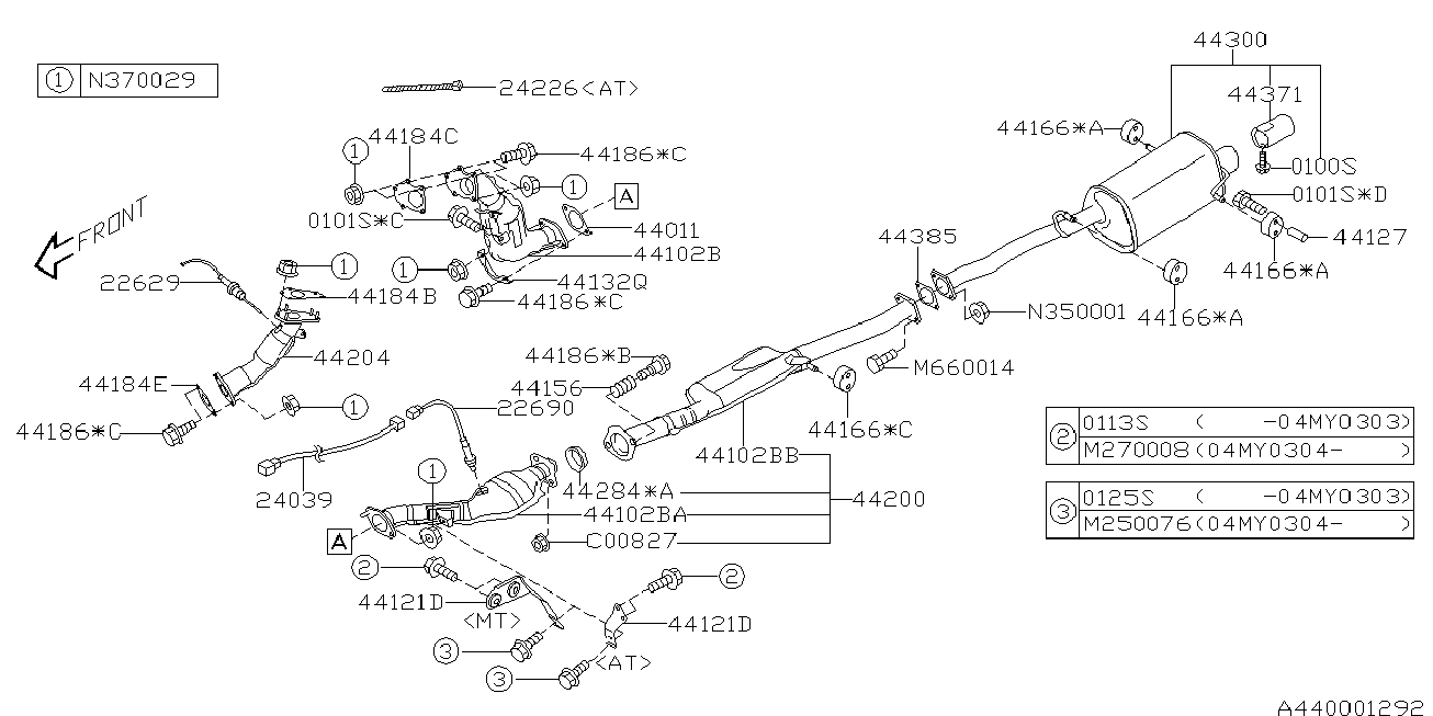 Subaru 22690AA491 - Лямбда-зонд, датчик кисню avtolavka.club