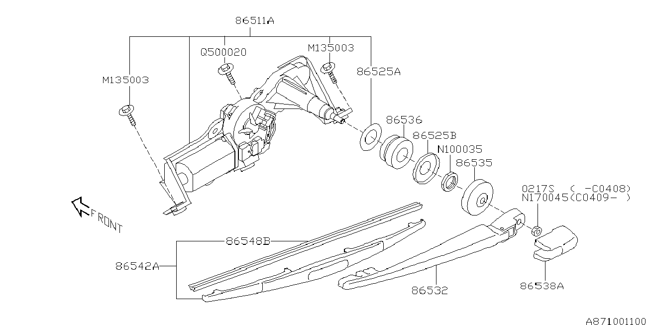 Subaru 86542SA050 - Щітка склоочисника avtolavka.club