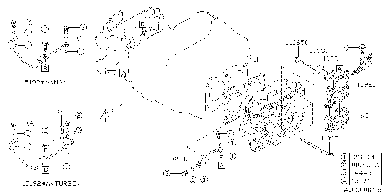 Subaru 11044AA700 - Прокладка, головка циліндра avtolavka.club