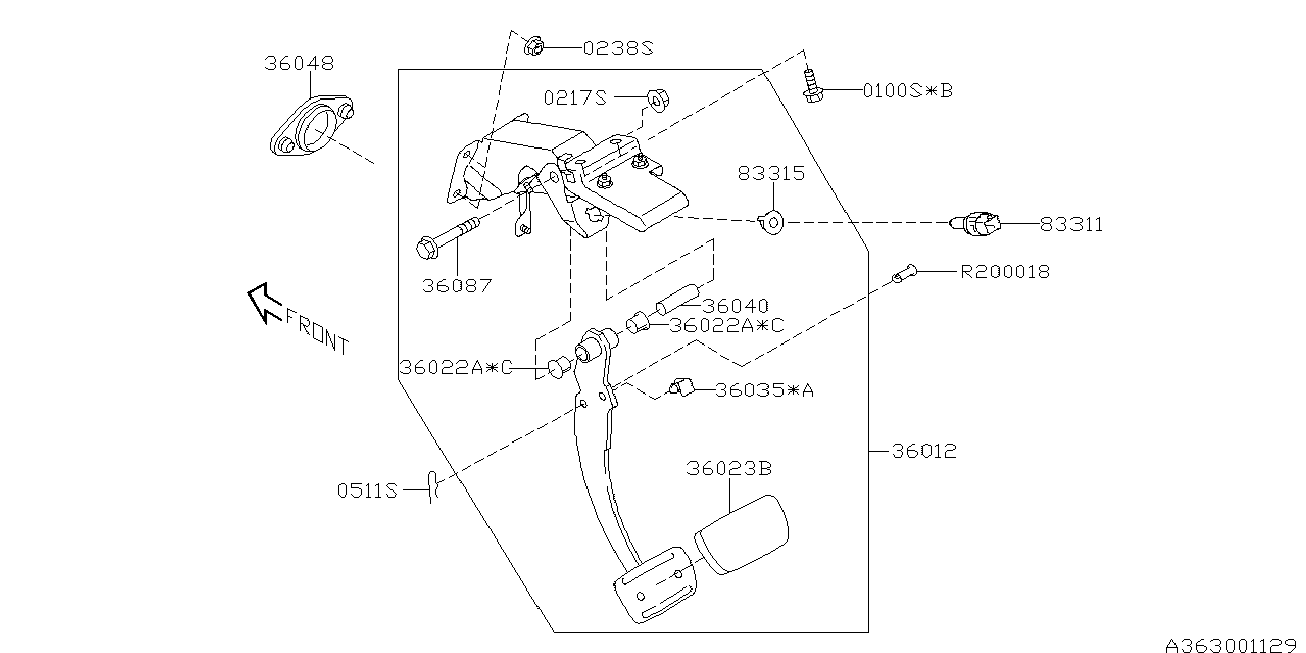 Subaru 83311FG000 - Вимикач ліхтаря сигналу гальмування avtolavka.club