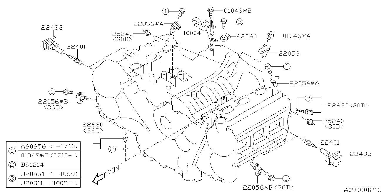 Subaru 22433-AA441 - Котушка запалювання avtolavka.club