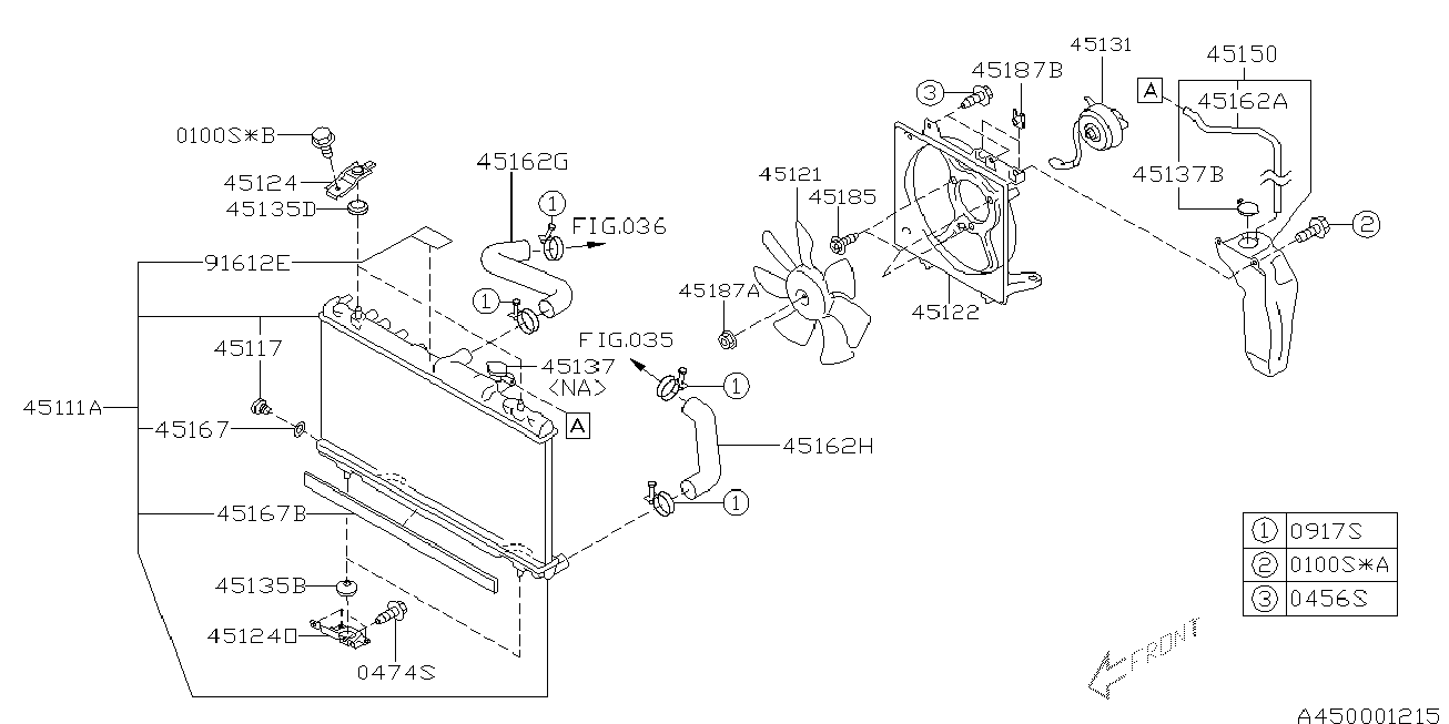 Subaru 45111FE080 - Радіатор, охолодження двигуна avtolavka.club