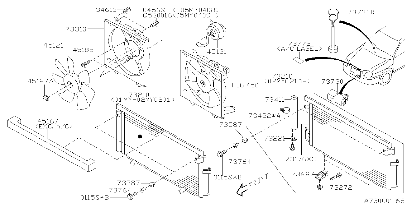 Subaru 45131-FE000 - Вентилятор, охолодження двигуна avtolavka.club