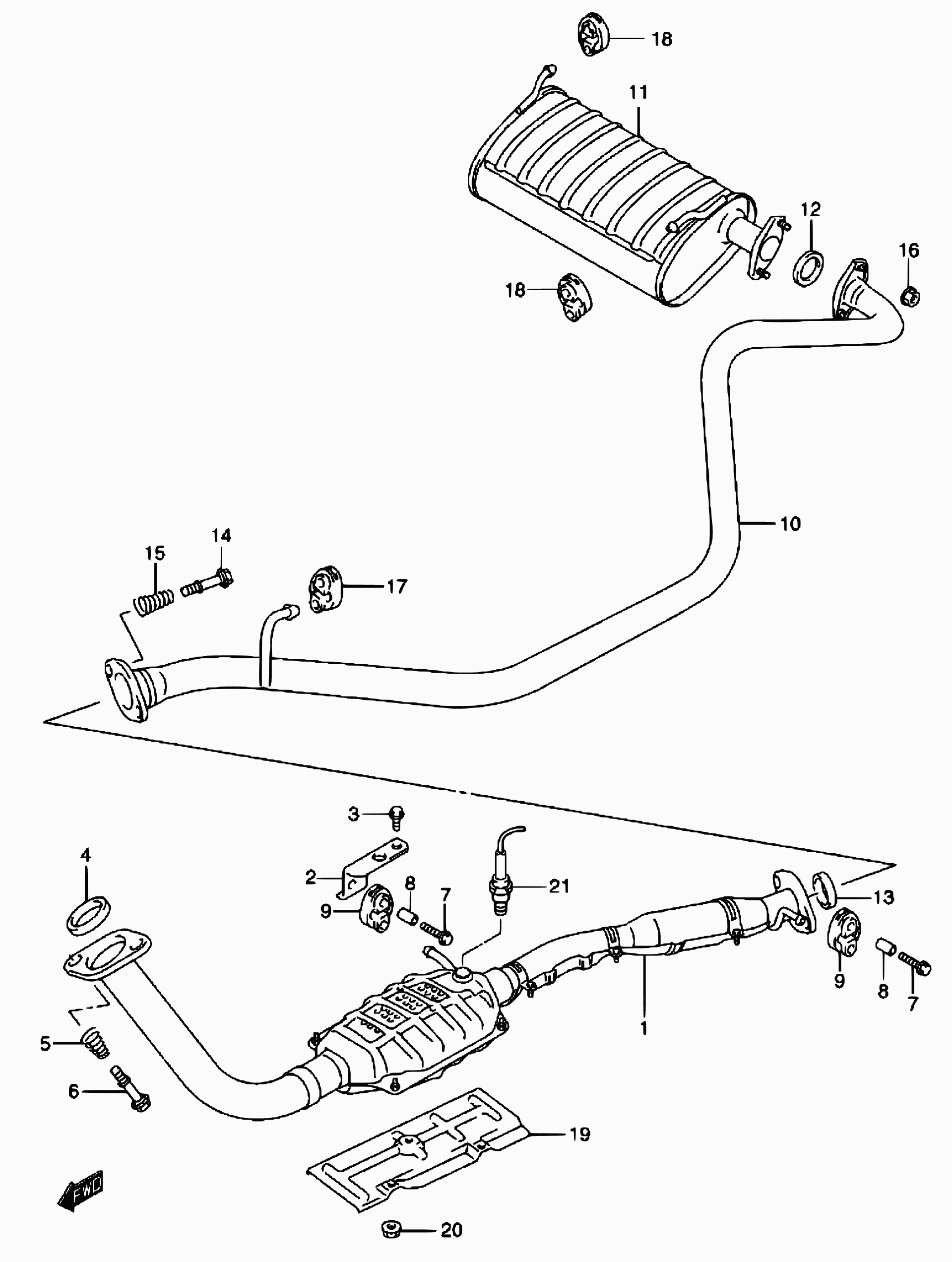 Suzuki 14492-85C00 - Пружина, глушник avtolavka.club