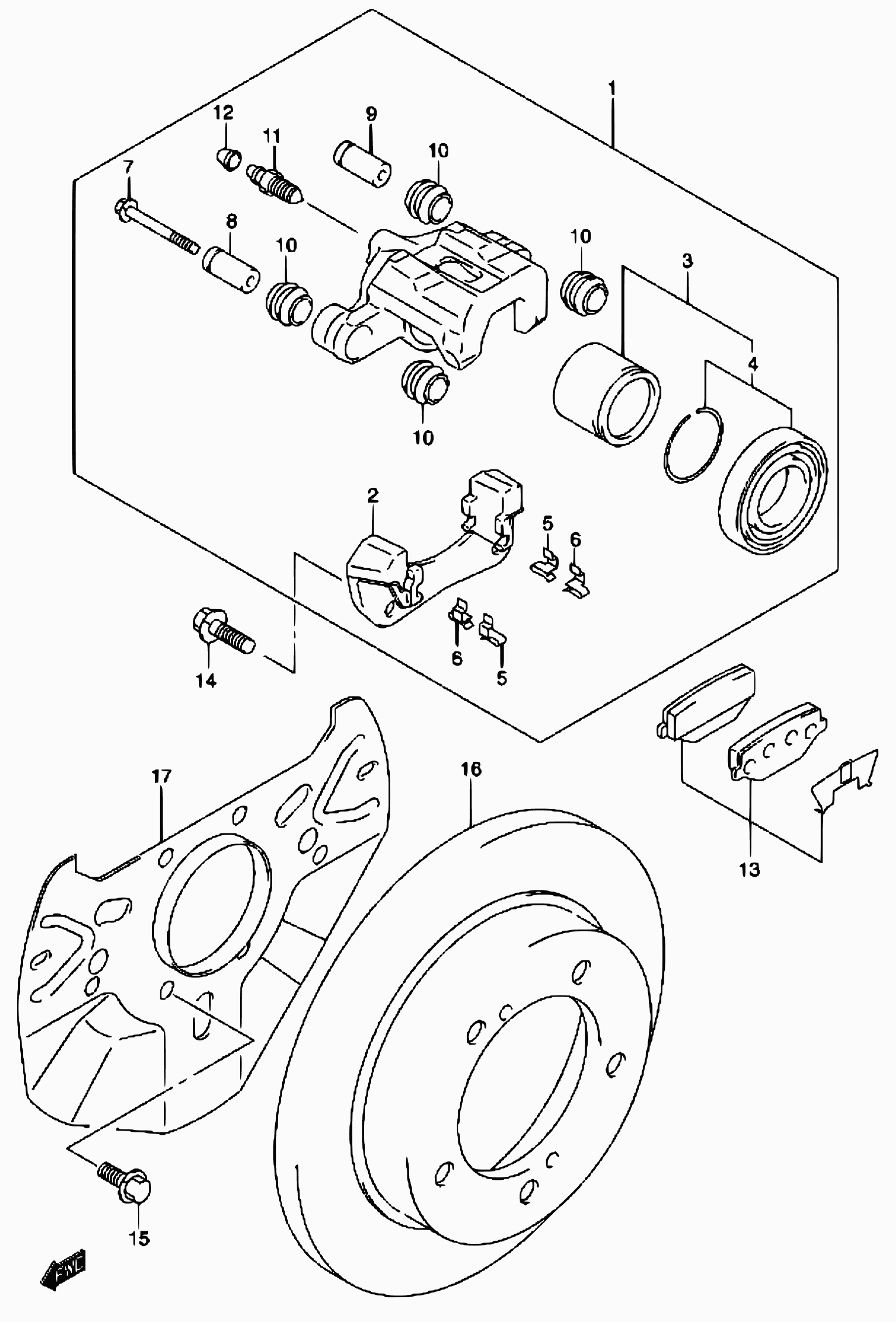 Suzuki 55235-60B00 - Комплектуючі, колодки дискового гальма avtolavka.club