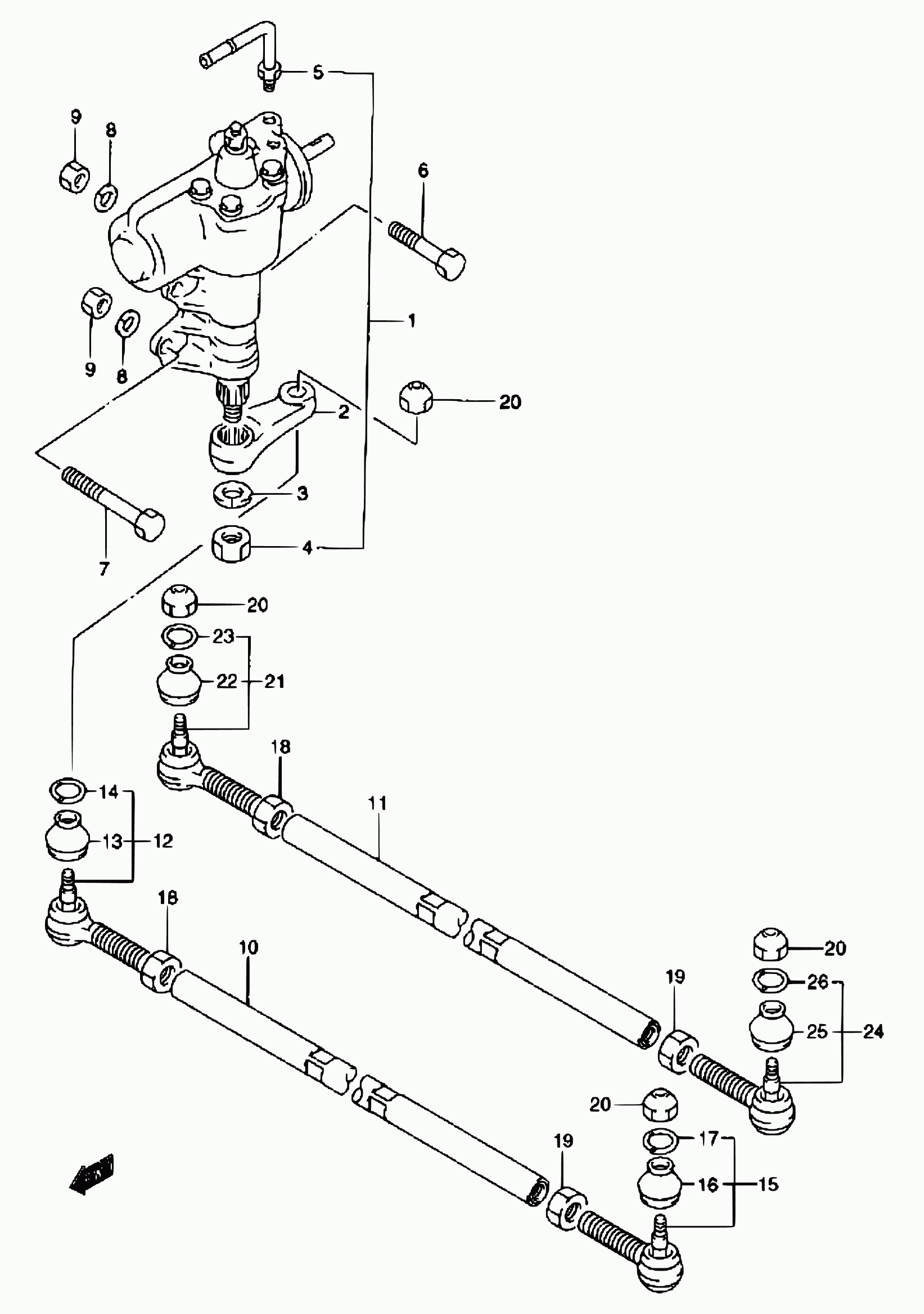 Suzuki 48820-81A00 - Наконечник рульової тяги, кульовий шарнір avtolavka.club