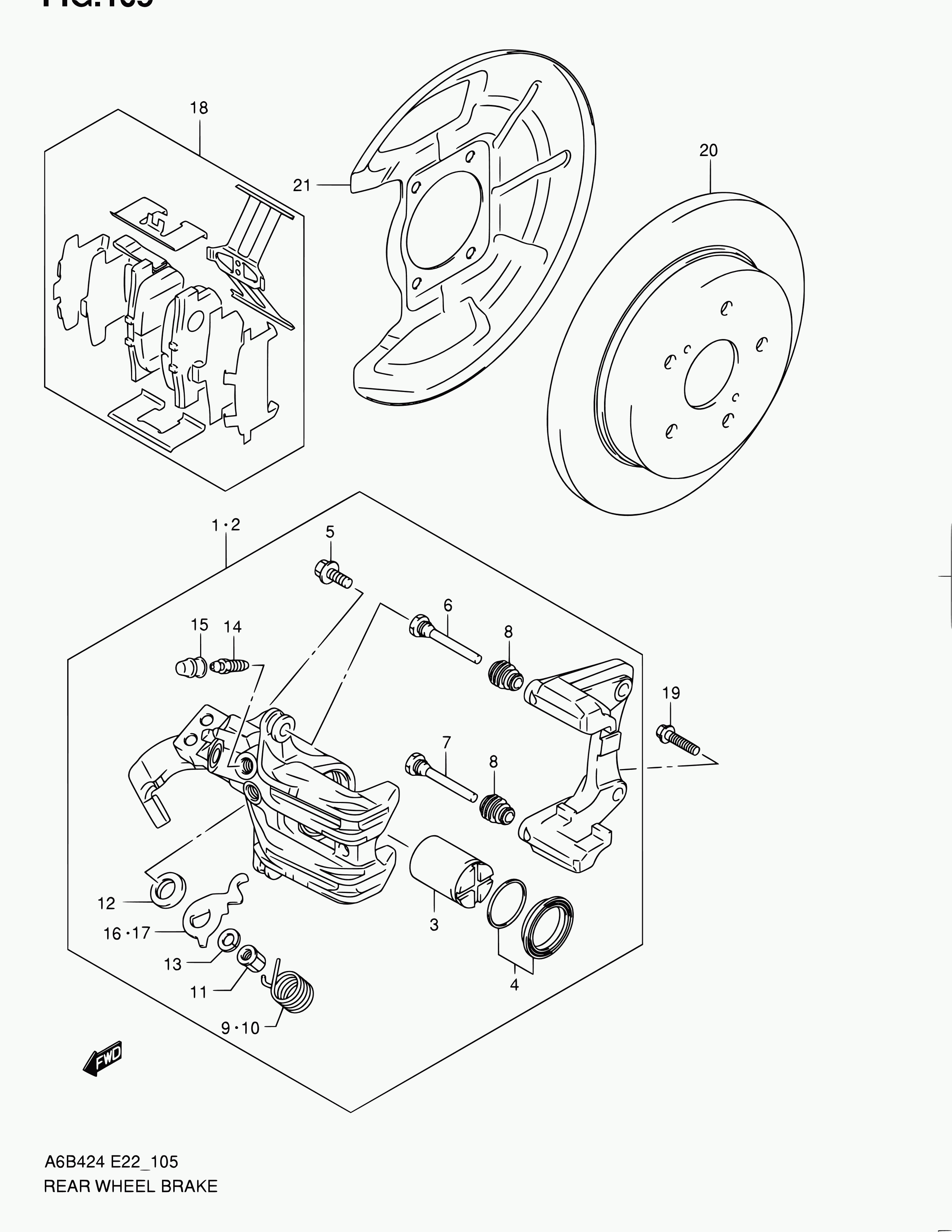 Suzuki 55581-78G00 - Ремкомплект, гальмівний супорт avtolavka.club