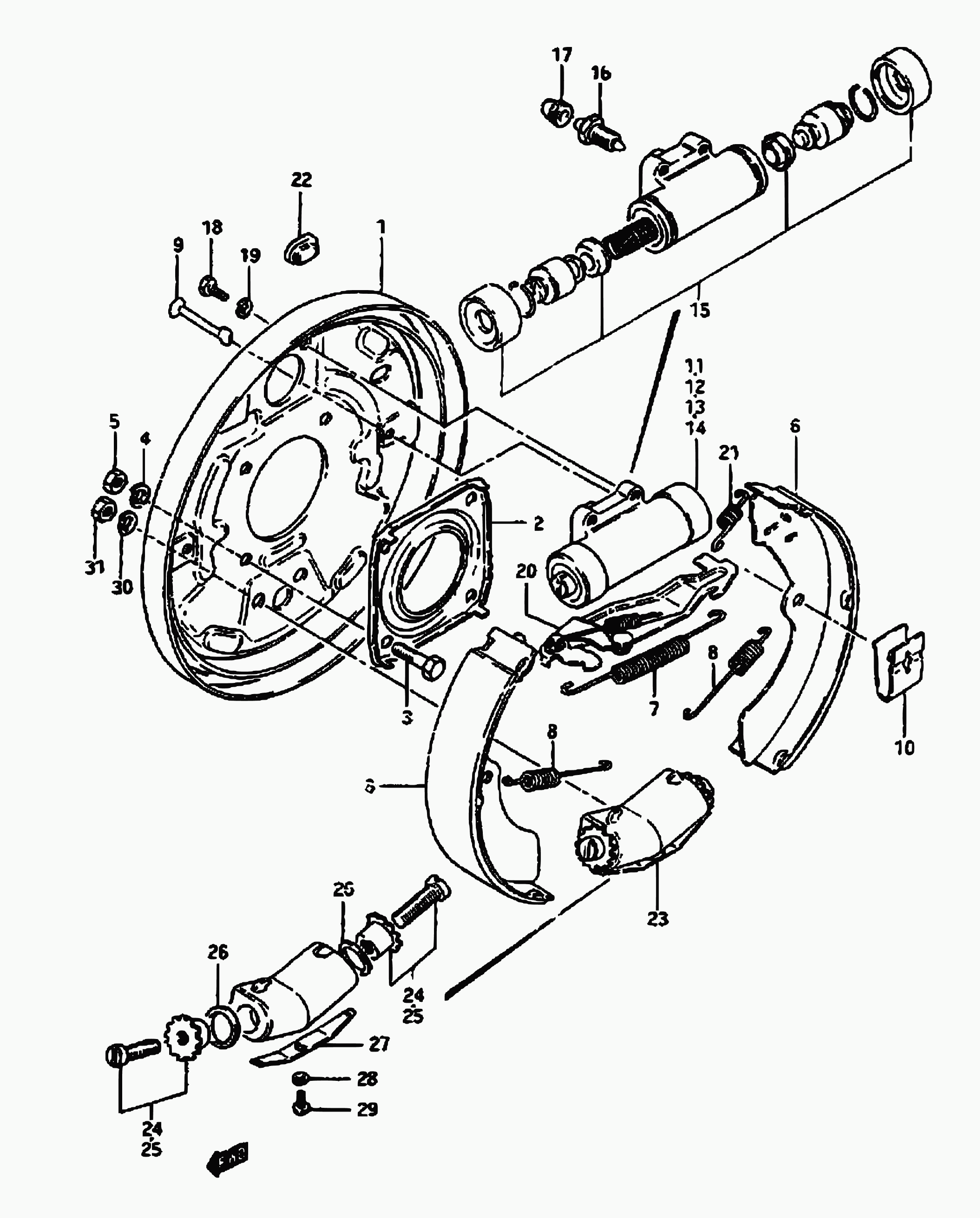 Suzuki 53210-80050 - Комплект гальм, барабанний механізм avtolavka.club