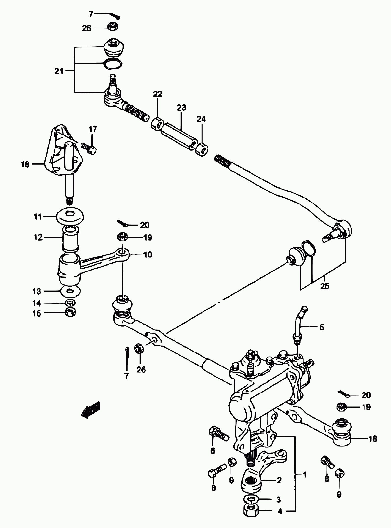 Suzuki 48810-85C00 - Наконечник рульової тяги, кульовий шарнір avtolavka.club