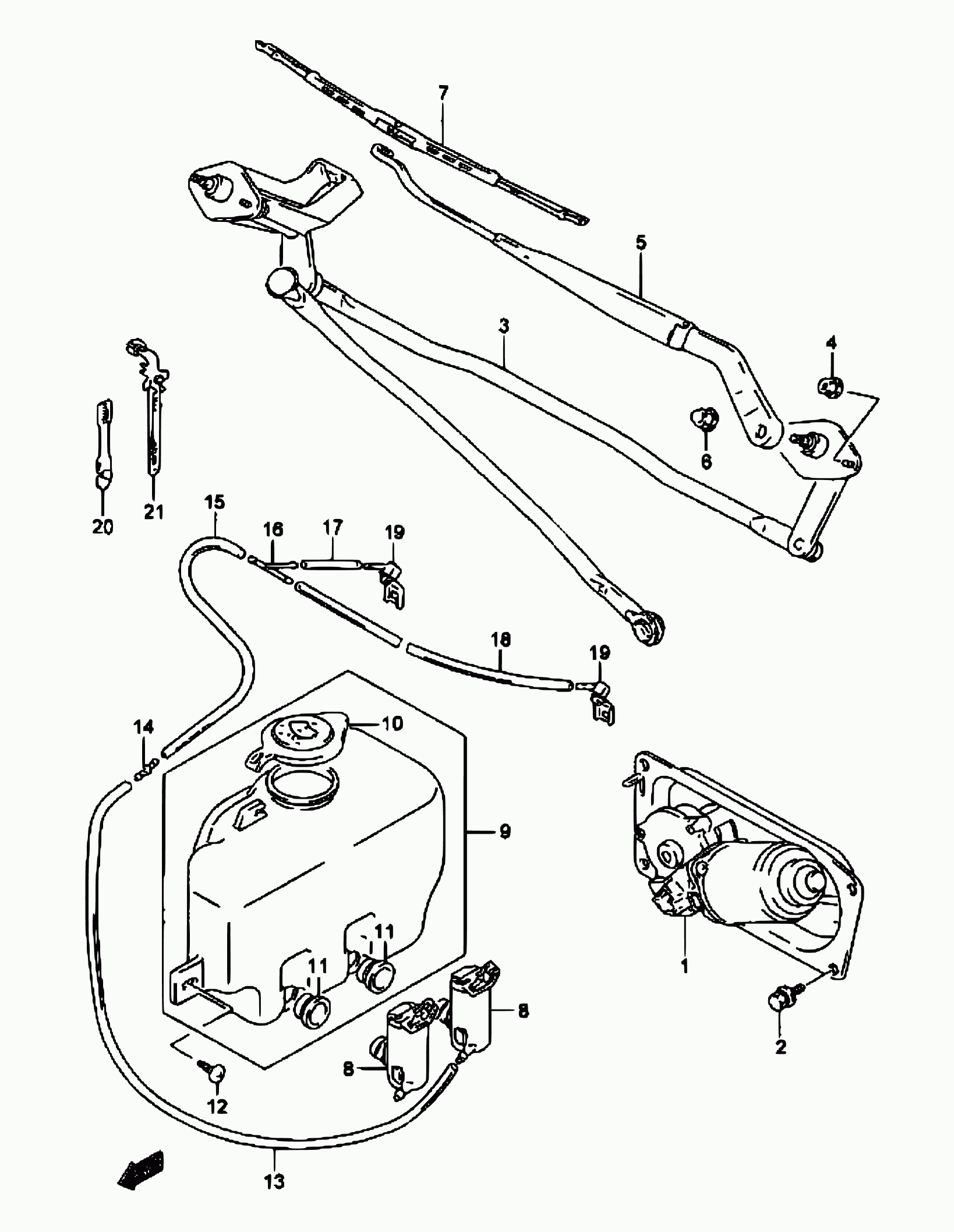 Subaru 38410-66113 - Водяний насос, система очищення вікон avtolavka.club