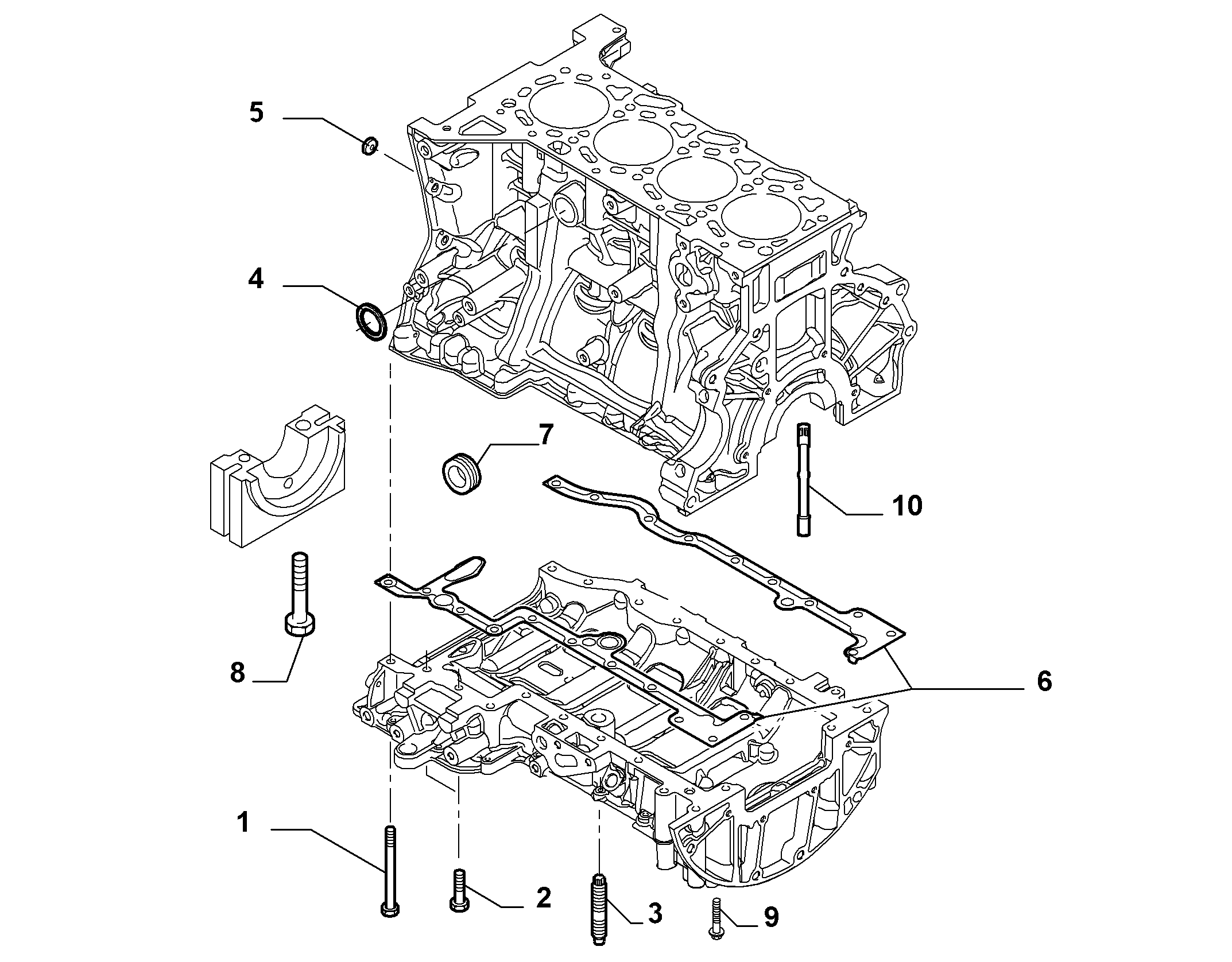 FORD 9660148080 - Комплект прокладок, масляний піддон avtolavka.club