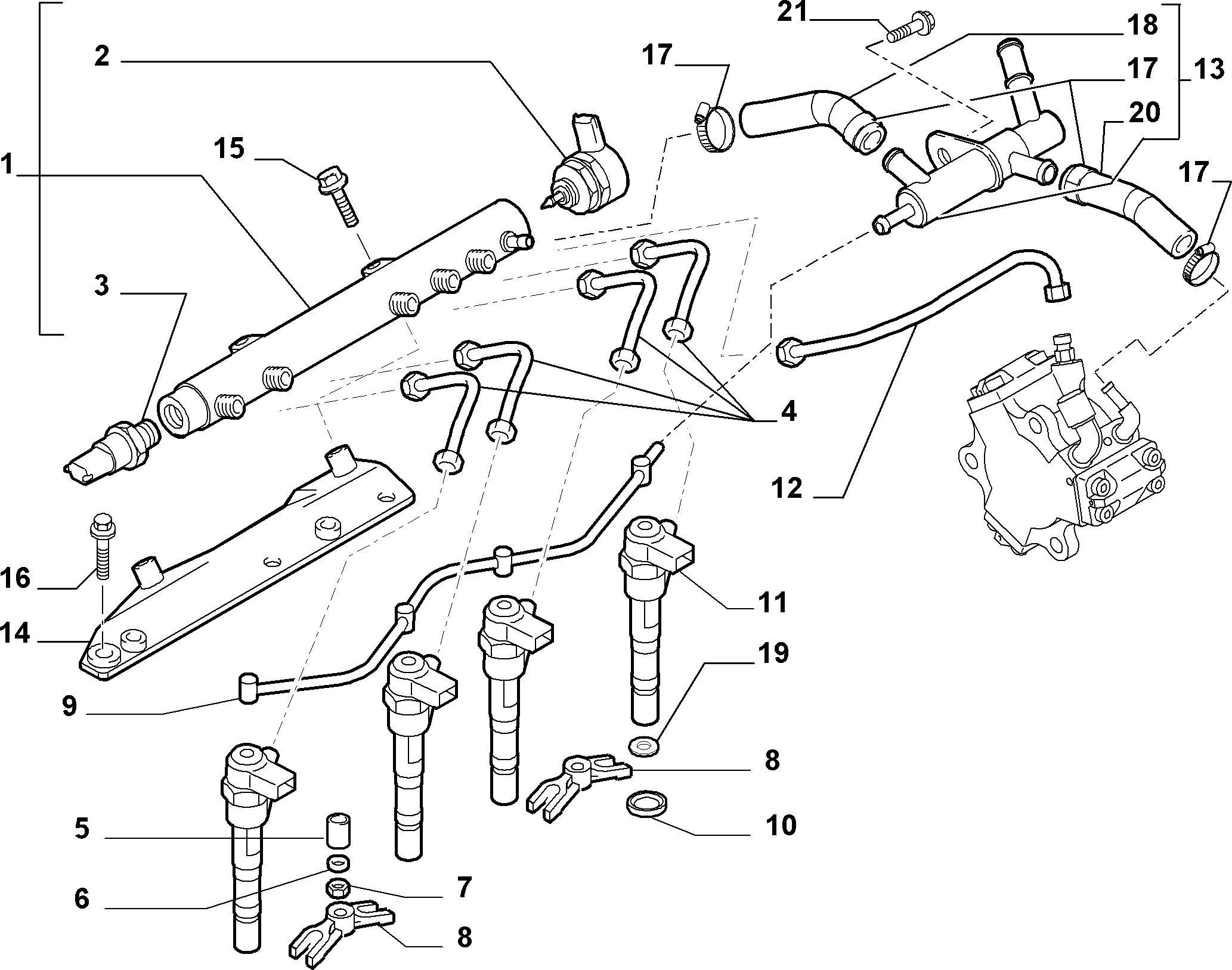 FIAT 55245385 - Паливопровід avtolavka.club