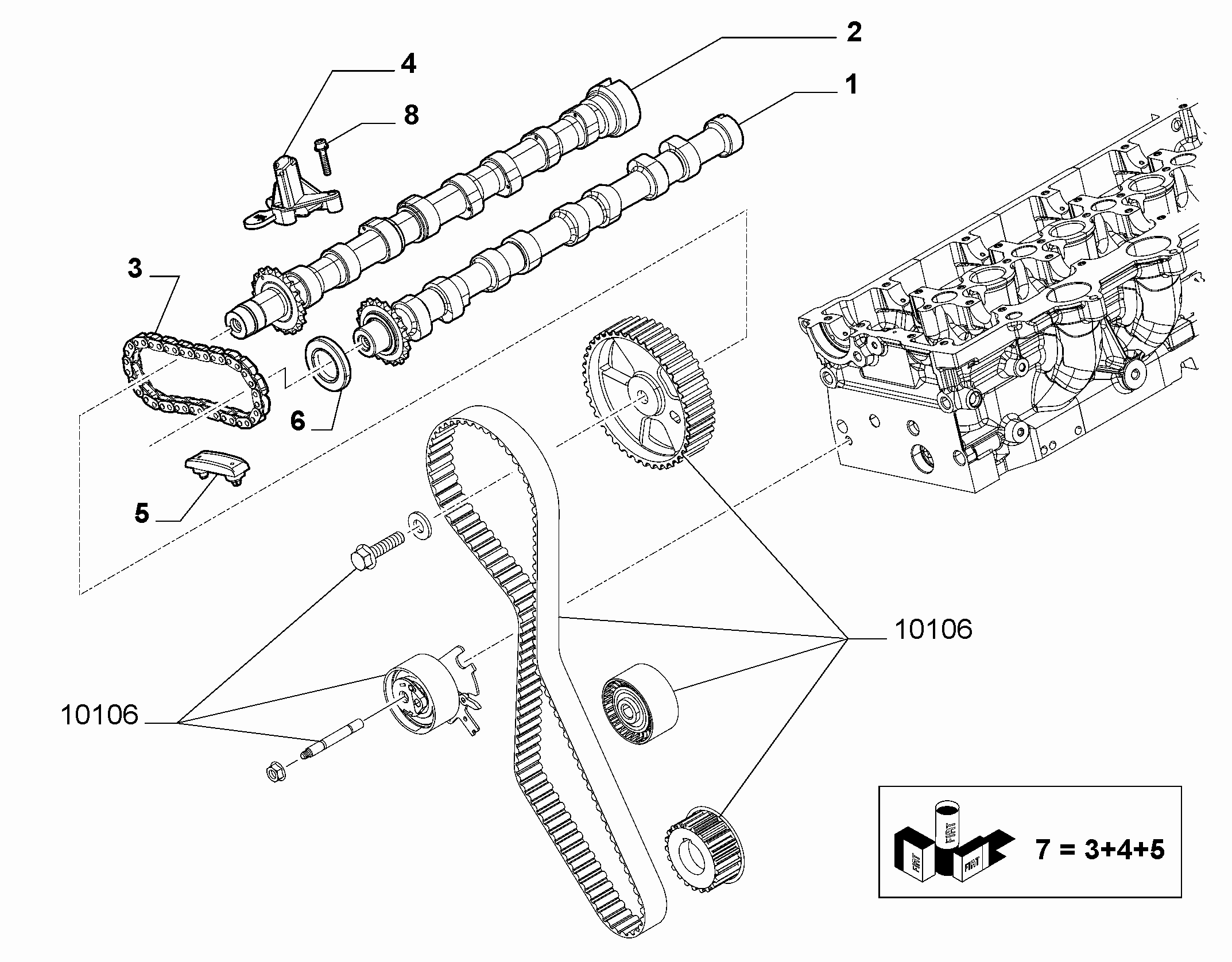 FIAT 9400849229 - Натягувач, ланцюг приводу avtolavka.club