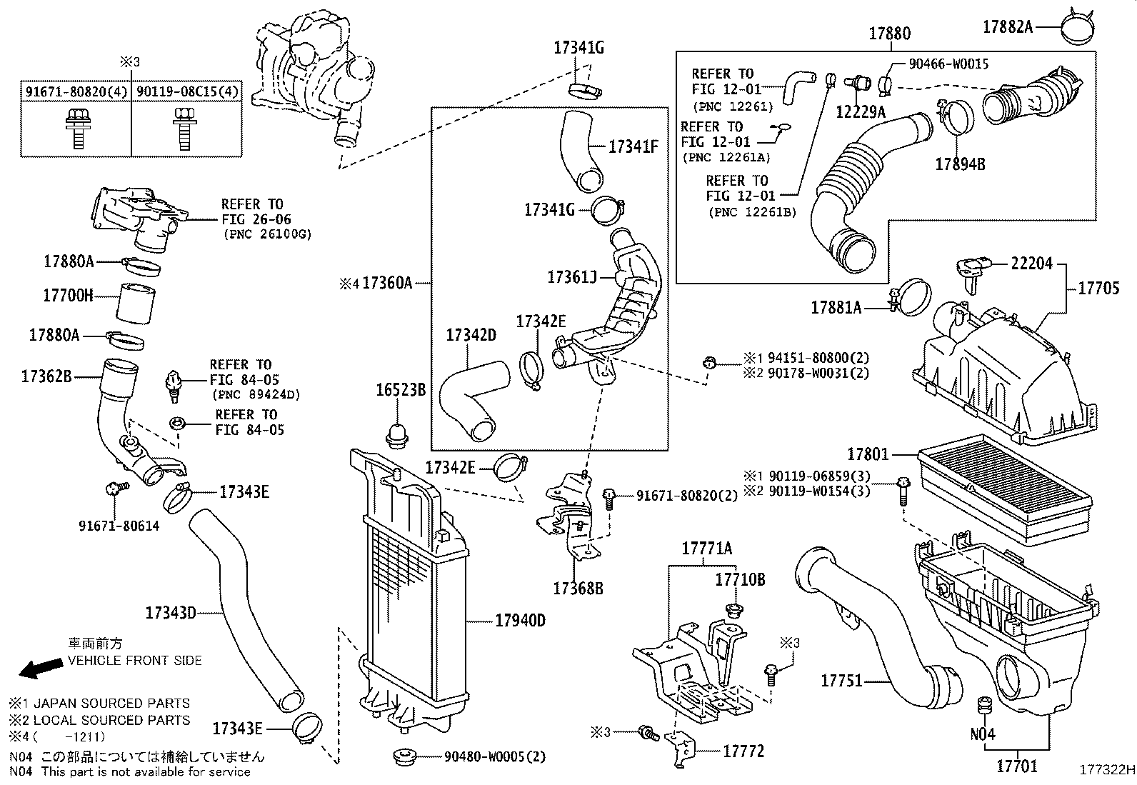 Subaru 17801 0N040 - Повітряний фільтр avtolavka.club