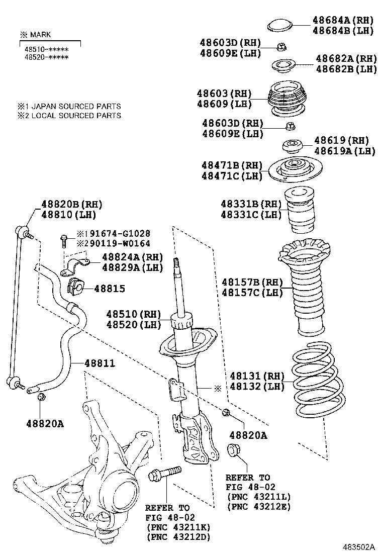 Subaru 4833152100 - Пилозахисний комплект, амортизатор avtolavka.club