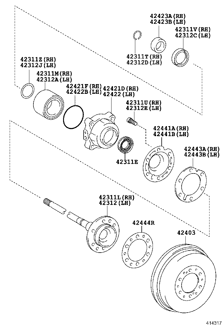 TOYOTA 42431 0K 180 - Гальмівний барабан avtolavka.club