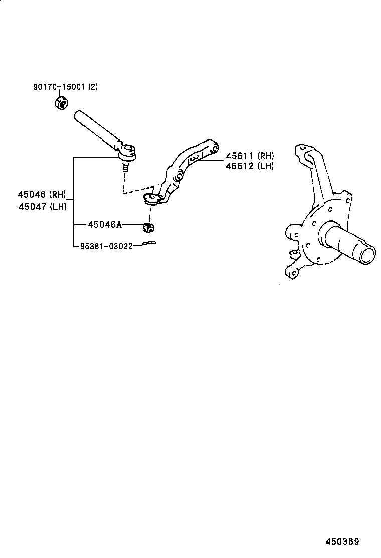 Suzuki 4504629325 - Наконечник рульової тяги, кульовий шарнір avtolavka.club