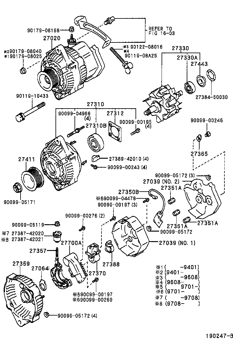 TOYOTA 27060-76040 - Генератор avtolavka.club