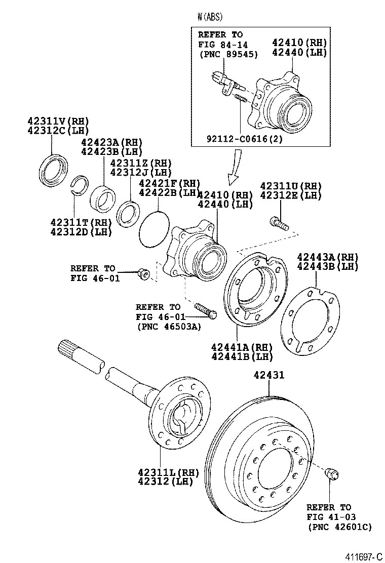 TOYOTA 4243160201 - Гальмівний диск avtolavka.club