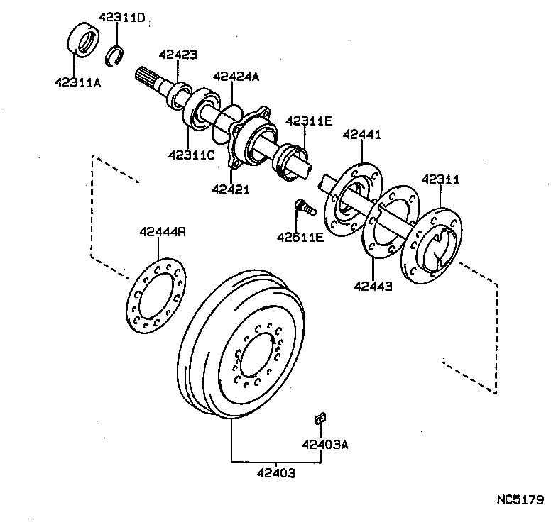 TOYOTA 90301-88077 - Комплект підшипника маточини колеса avtolavka.club