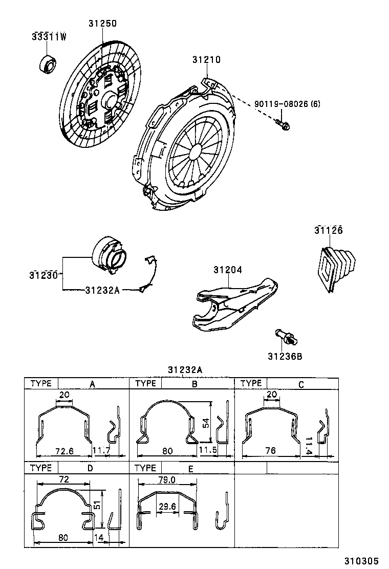 TOYOTA 31210-35071 - Нажимной диск зчеплення avtolavka.club