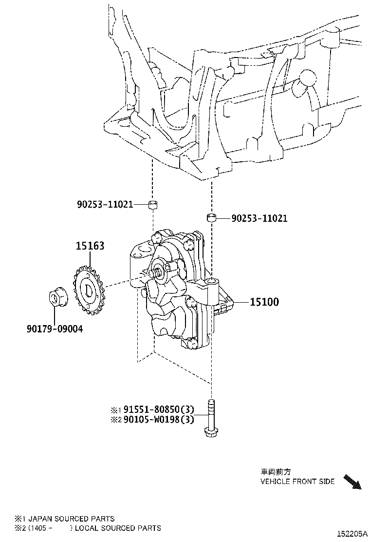 TOYOTA 15100-0T041 - Масляний насос avtolavka.club