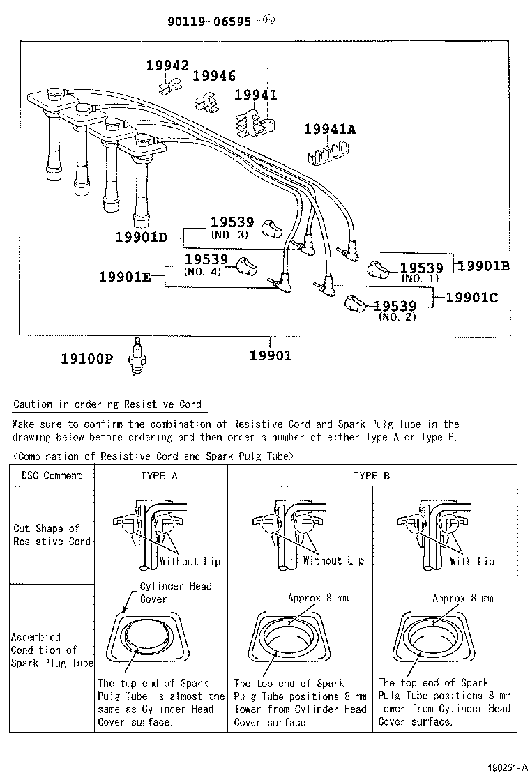 TOYOTA 90919-22325 - Комплект проводів запалювання avtolavka.club