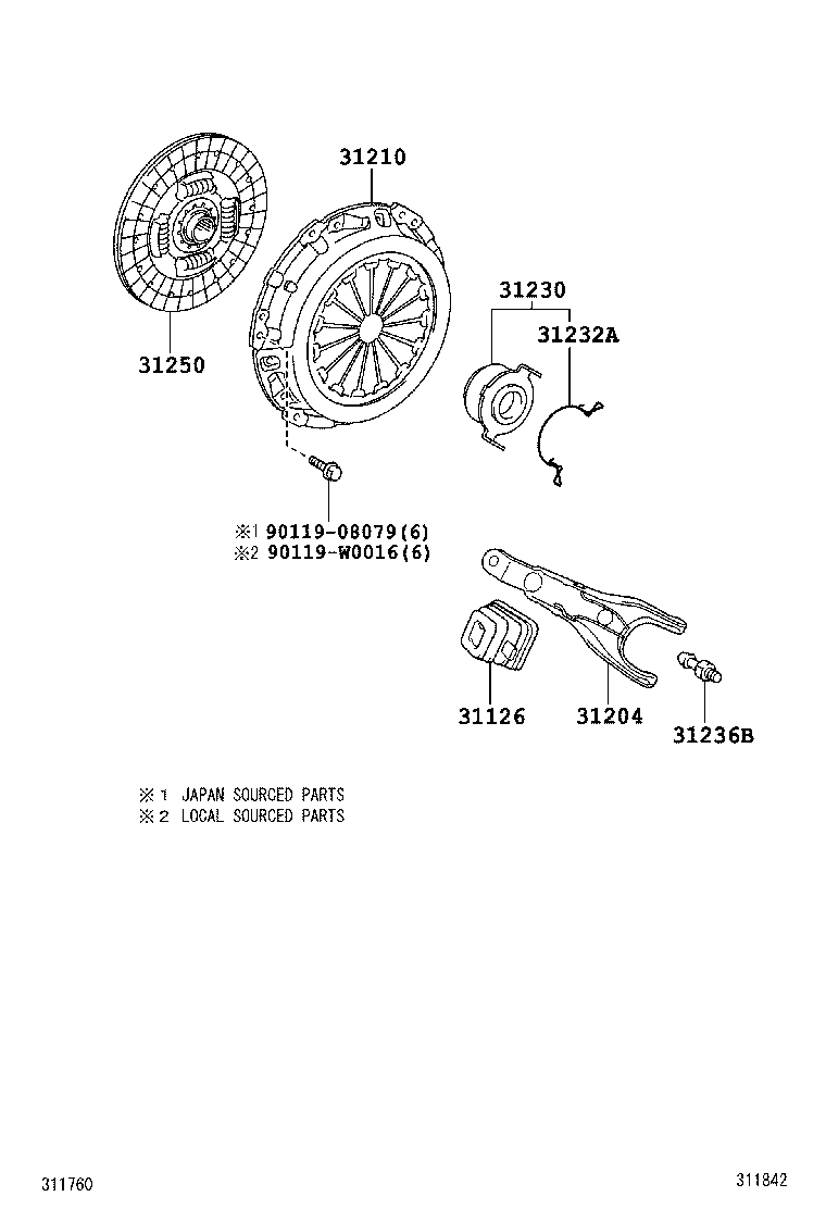 TOYOTA 31250-02140 - Диск зчеплення avtolavka.club